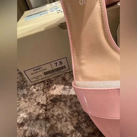 Adams Pink Ankle Strap Block Heels - Picture 5 of 6